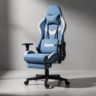 BAYBEE Drogo Evolved Ergonomic Gaming Chair with Footrest,Breathable Fabric,Adjustable Seat&3D Armrest|Head&Massager Lumba... Price In India