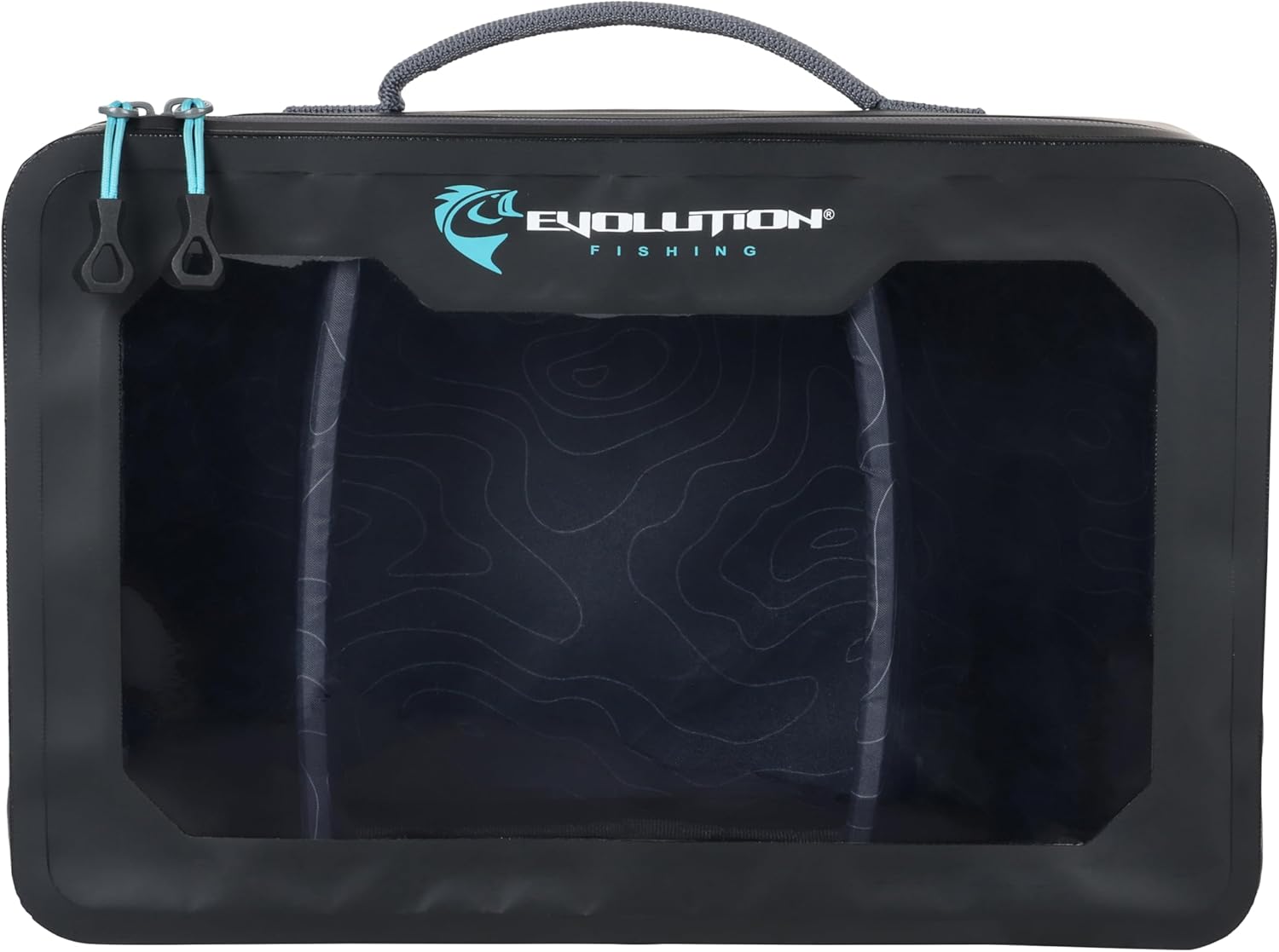 Evolution Fishing Plastix Case – Large, Waterproof Soft Plastic Lure Storage Box, EVA Structured Interior, Clear Lid, Removable Dividers, Tackle Organizer