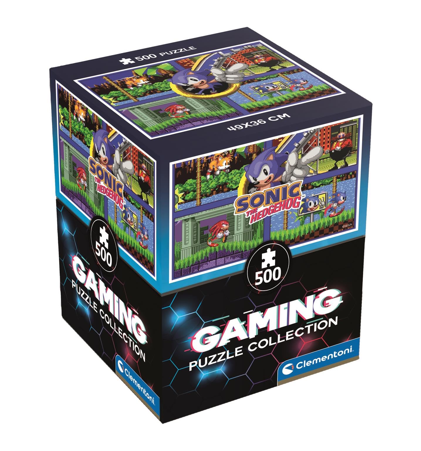 Clementoni Puzzle Cube 500 pieces Sonic - from 14 years - board game gamer collection - gift idea