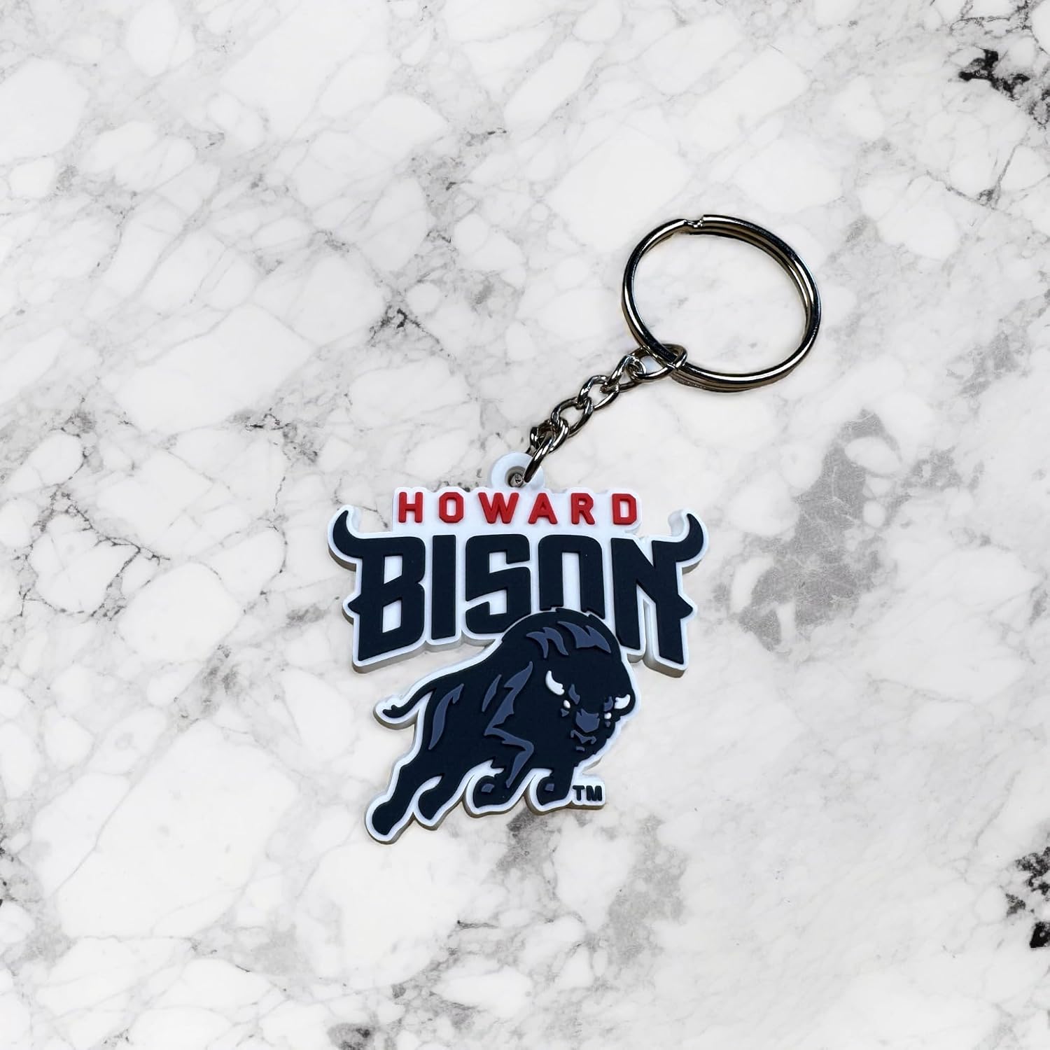 Desert Cactus Howard University PVC Keychain HU Bison Bag Tag, Backpack, Car, Gift, Souvenir, Key Ring (PVC A)