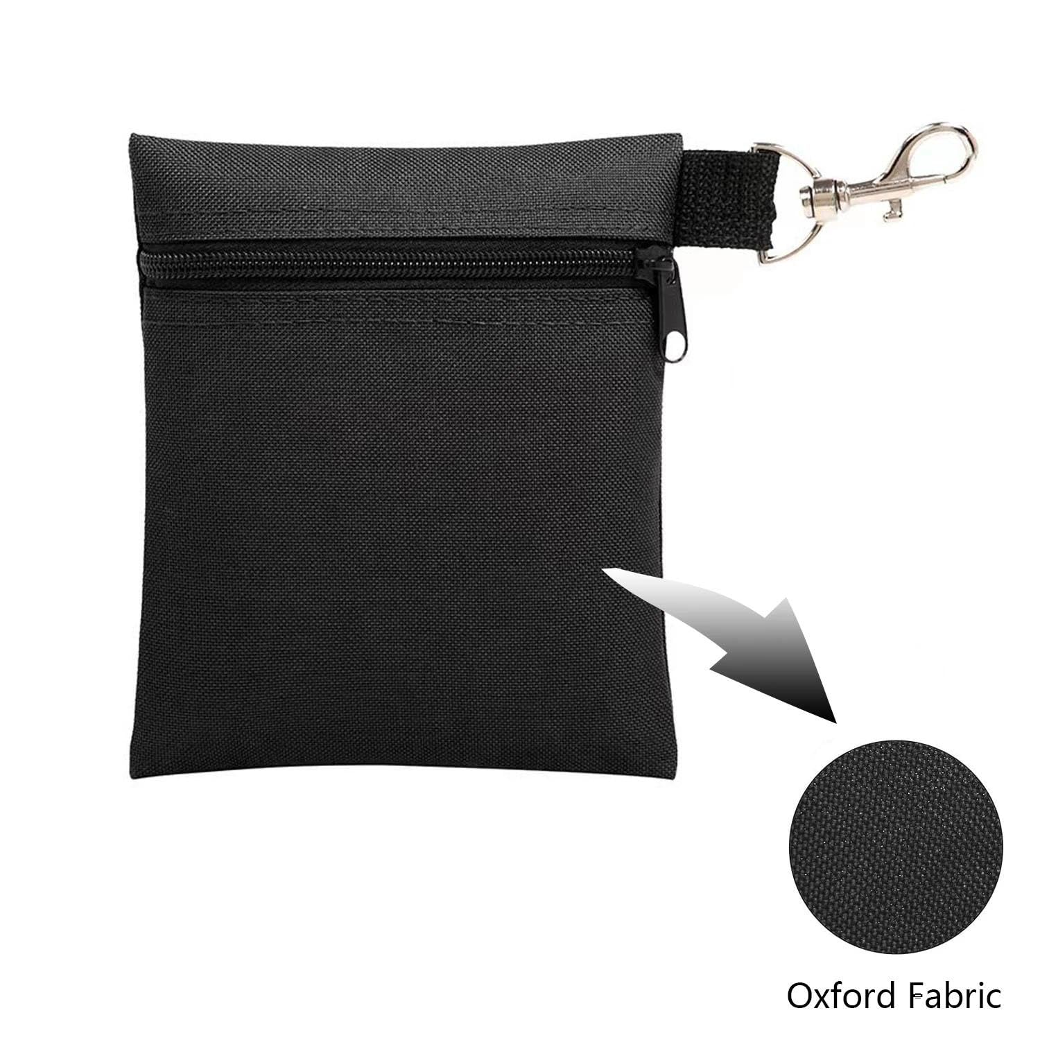 1Unidad Bolsa de Golf con Cremallera y Mosquetón de Metal - Organizador de Tees y Bolas Compacto - Accesorio Duradero para Hombres y Mujeres