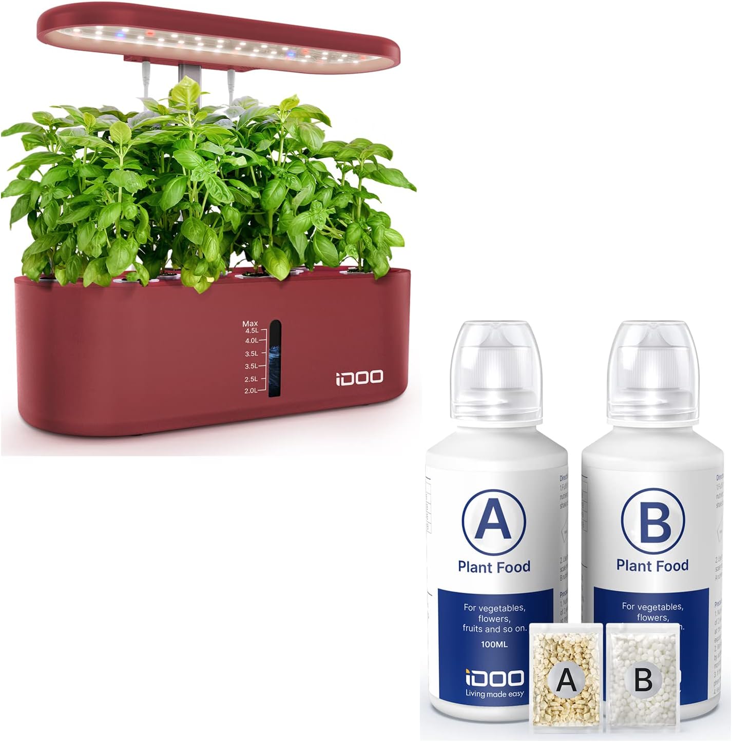 iDOO 10Pods Indoor Garden & 400ml Plant Food Patio, Lawn & Garden