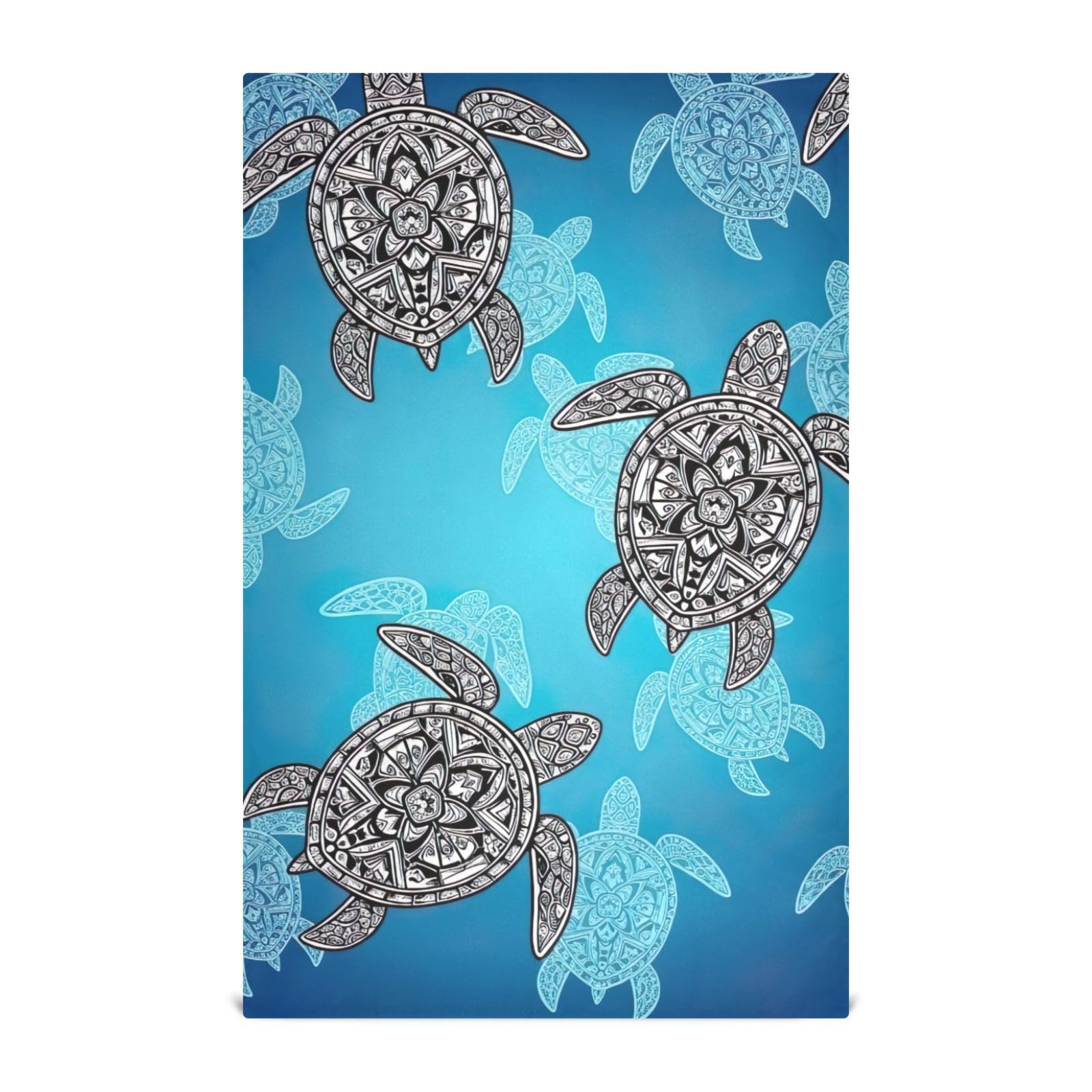 Chiffon de cuisine tortue de mer bleu GAIREG lot de 6 serviettes de table essuie-mains 71x45cm