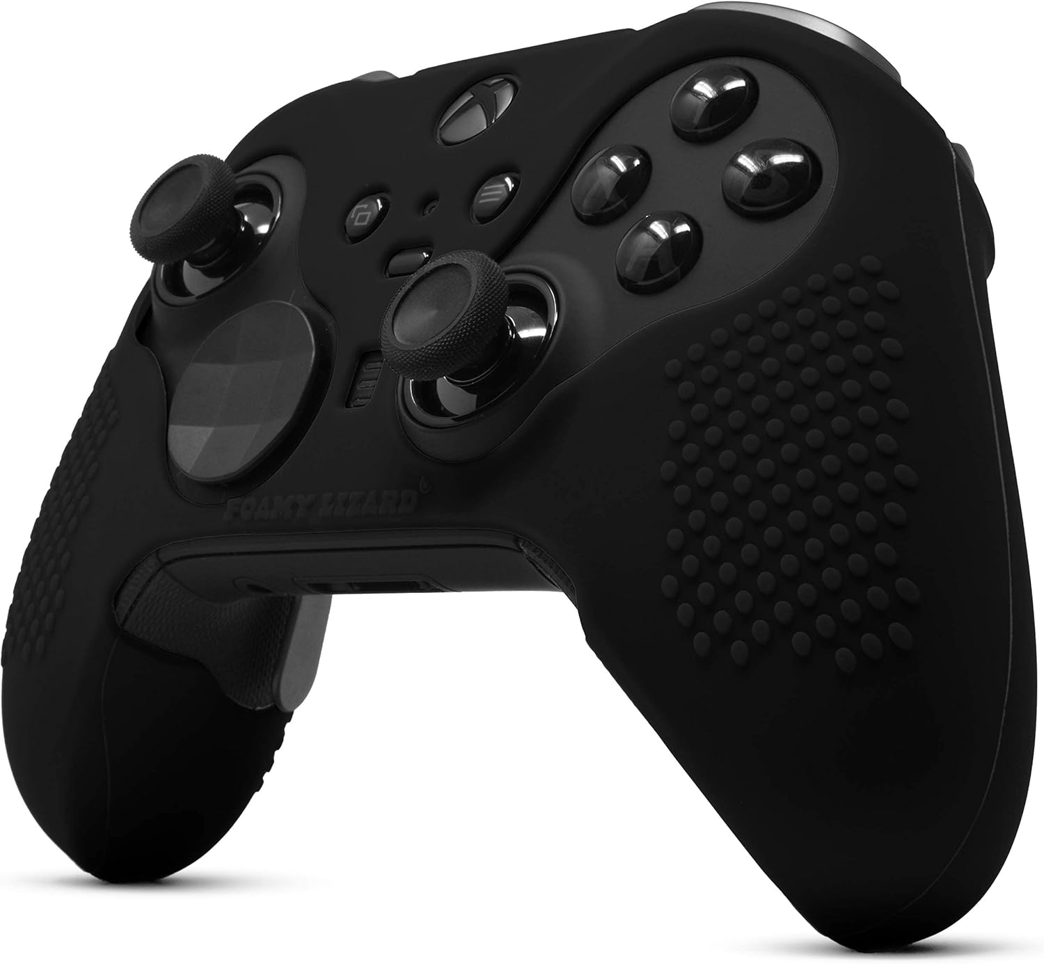 Elite Series 2 Studded Grip Skin for Xbox One Elite Series 2 Controller (NOT for Series X/S/Elite 1) by Foamy Lizard - Sweat Free Silicone w/Flat Top Anti-Slip Studs + 8 QSX-Elite Thumb Grips (Black) - Image 9