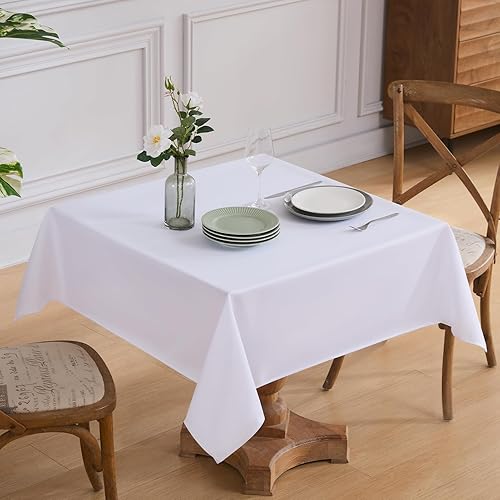 Miniatura 5 de VidaFete Paquete de 2 manteles rectangulares de poliéster de 60 x 84 pulgadas, resistentes a las manchas y a las arrugas, para cocina, comedor,
