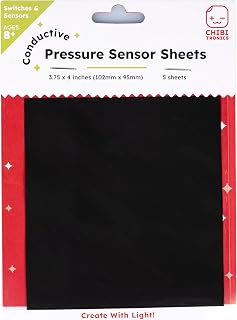Chibitronics Pressure Sensitive Conductive Plastic (Velostat/Linqstat) - 5 Sheet Pack