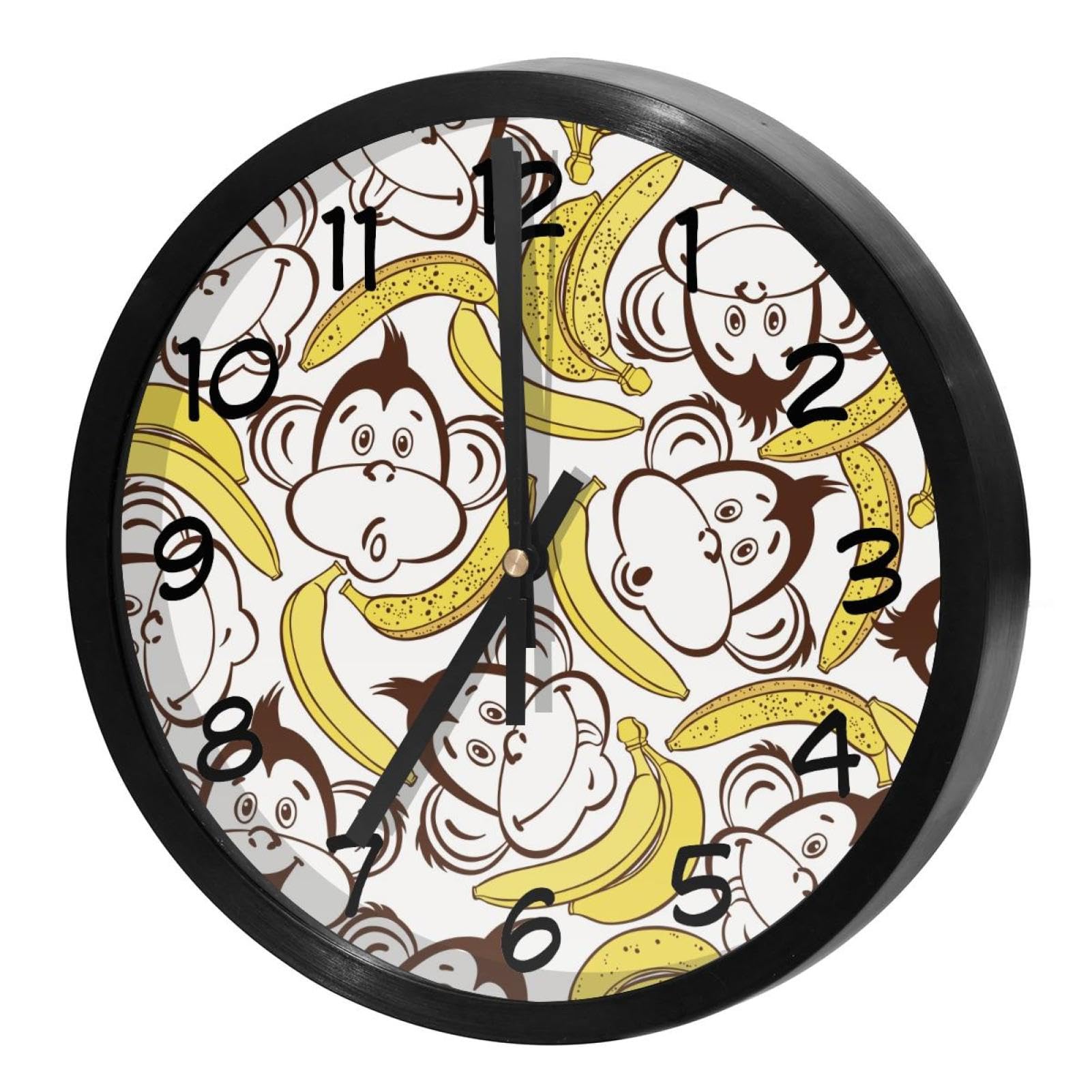 Horloge murale ronde pour maison et bureau avec grand cadran lisible