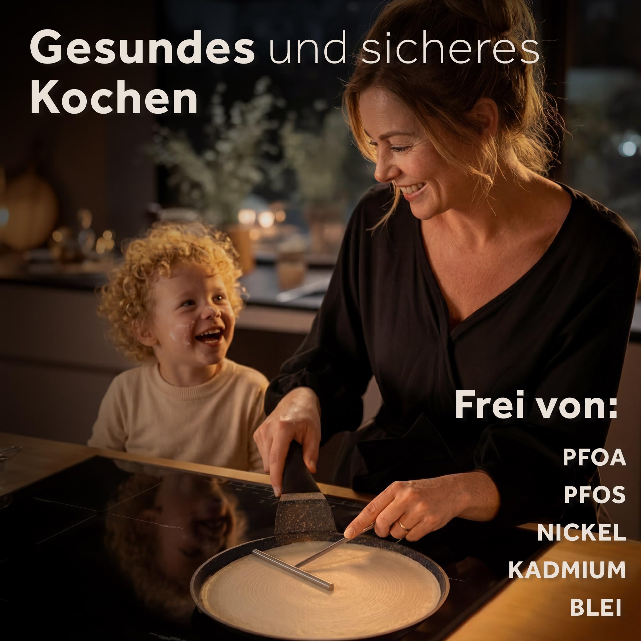 ZWIEGER Crepe Pfanne mit Teigverteiler – Pancake Pfanne Induktion 26 cm – Ansicht 3