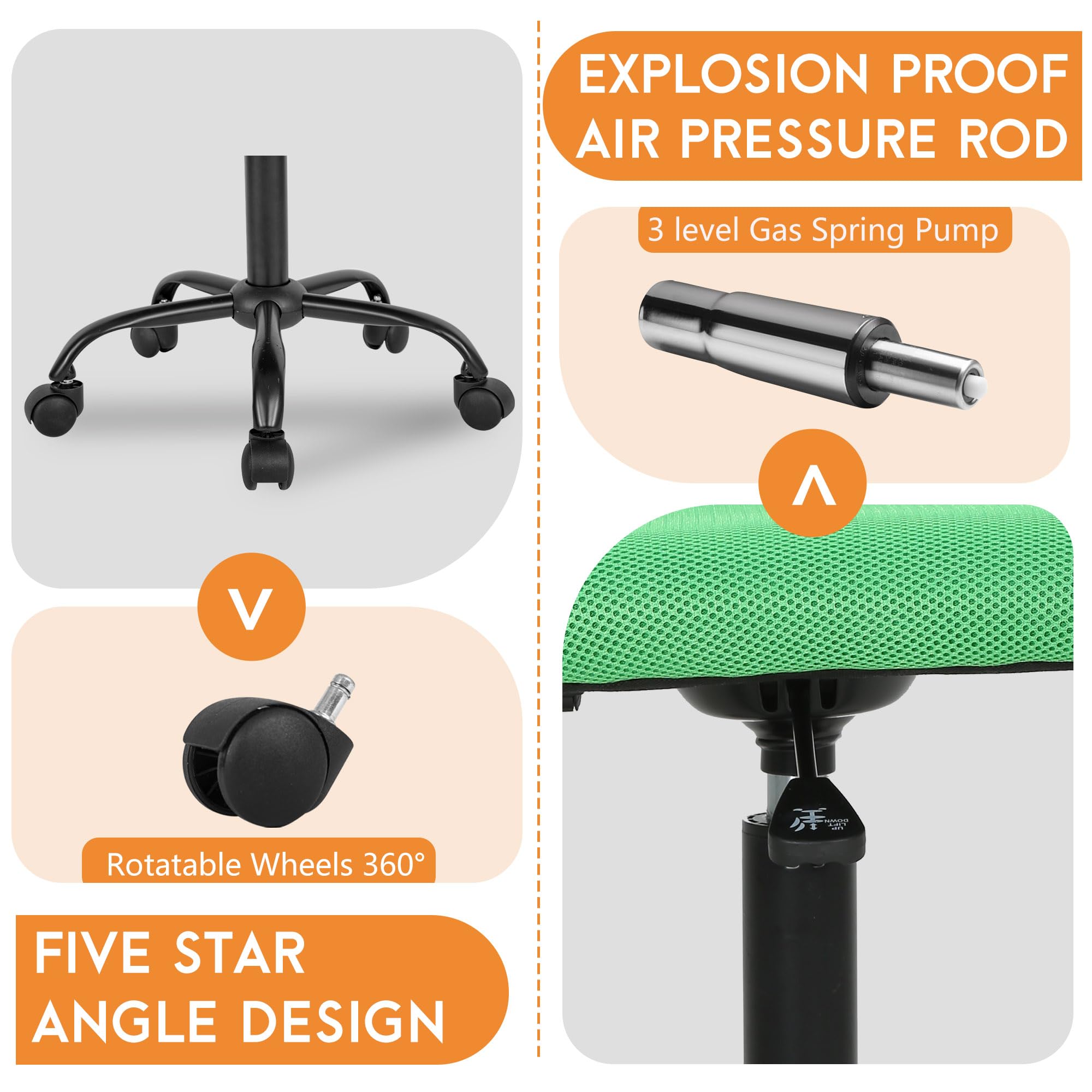 Snapklik.com : FDW Home Office Chair Mid Back Mesh Desk Chair Armless ...