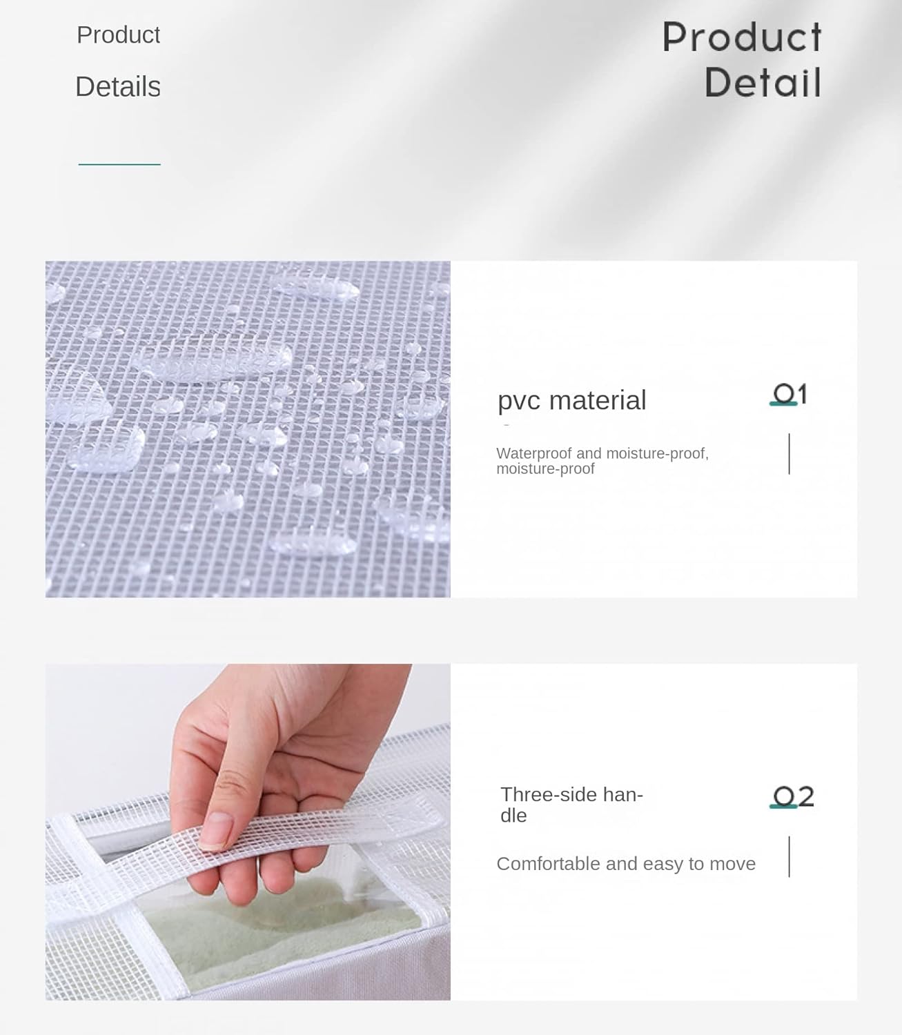 Under Bed Storage Container, Clear PVC Under Bed Storage Box, Wardrobe Under Bed Storage Box for Blankets, Pillows, Quilts & Quilts (2 Pack 30L)