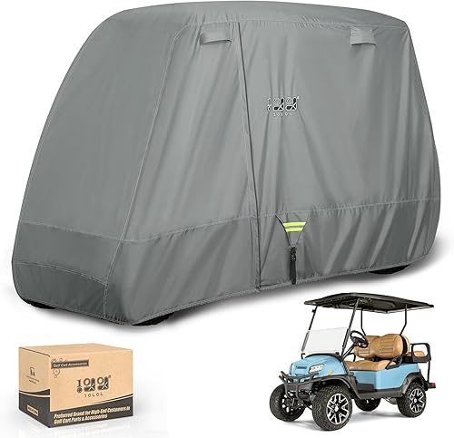 Fundas universales para carrito de golf Yamaha EZGO Club Car Lifted 24 pasajeros 600D impermeables a prueba de viento y sol al aire libre cubierta