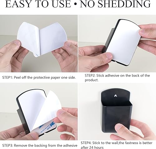Miniatura 5 de Soporte de pared para control remoto, 2 piezas, soporte para controlador de TV, soporte remoto autoadhesivo, soporte para bolígrafo de pared,