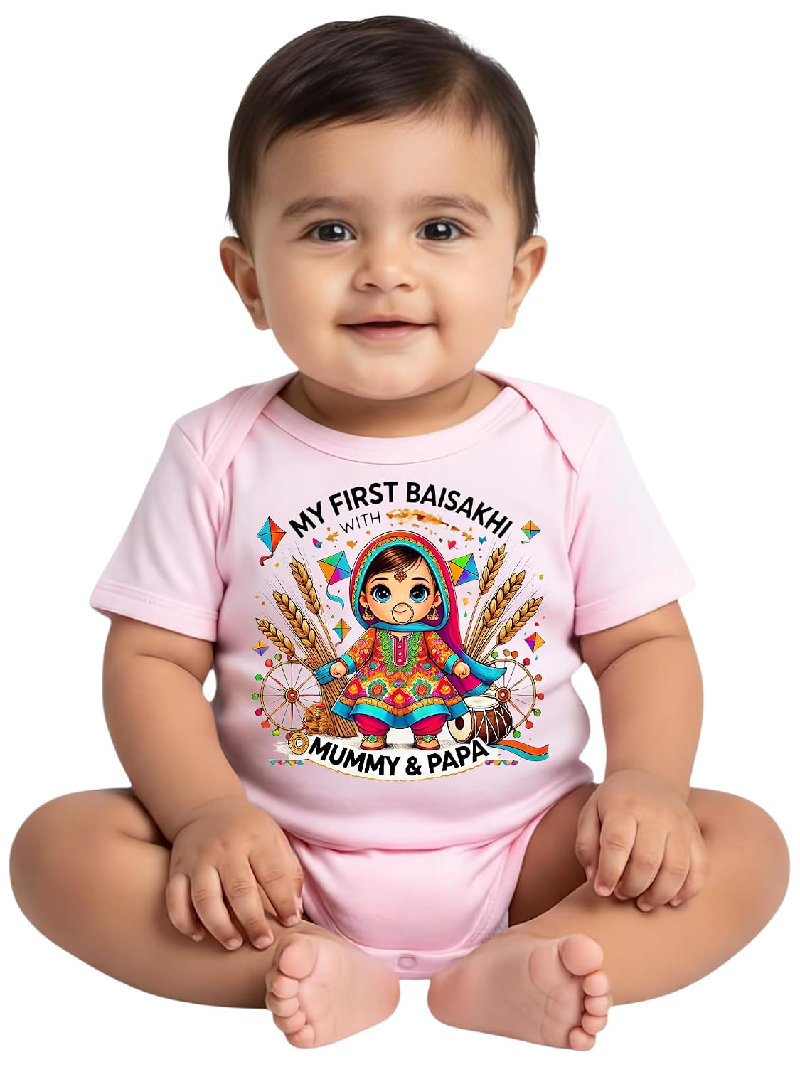 Cute Pals My First Baisakhi Dress Romper Outfit for Baby Girls and Newborn | Baisakhi Dress for Baby Girl - Review, Price and Buying Guide
