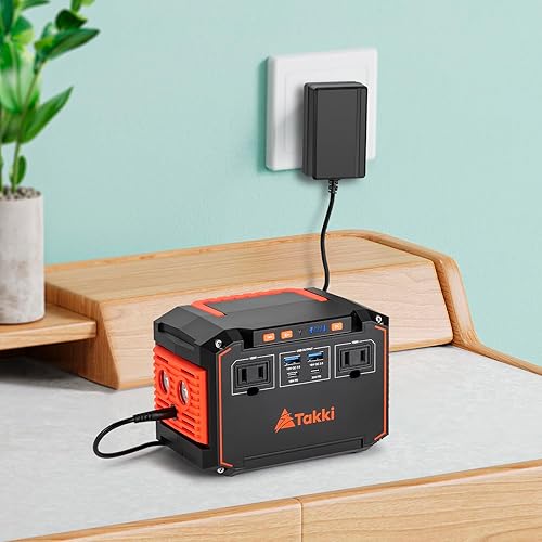 Miniatura 6 de Takki Estación de energía portátil de 111 Wh, generador solar para camping, banco de energía de 110 V100 W, CA USB tipo C, paquete de batería para