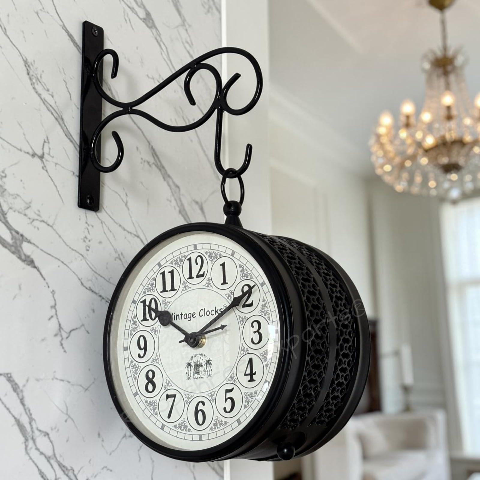 Vintage Rose Gold Wall Clock - Handcrafted & Shiny -10