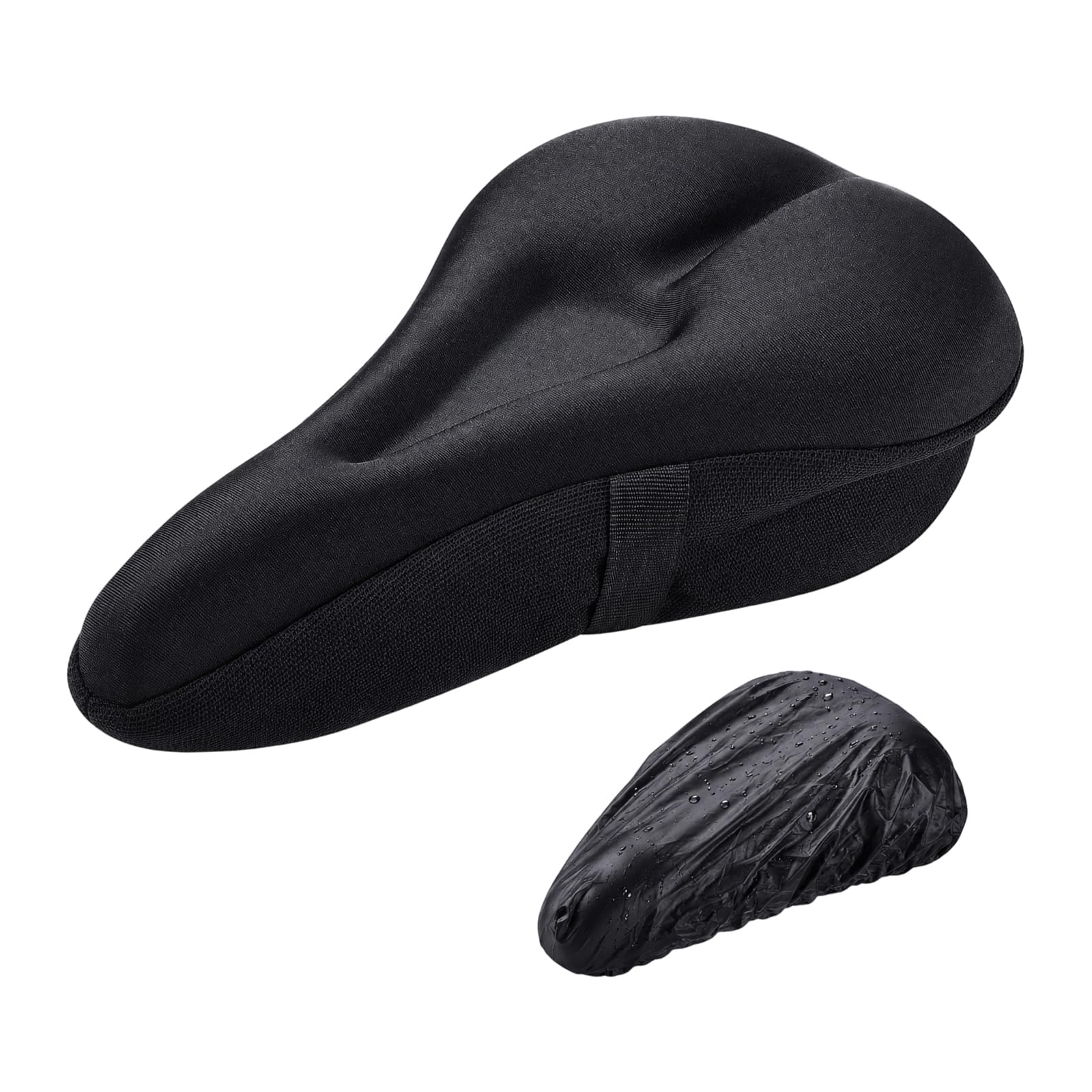 Bike Seat Cover, Gel Padded Bicycle Seat Cushion with Water-Resistant Cover, Comfortable Ride for Mountain Bikes and Indoor Cycling, Dimensions 28 x 18 x 1.5 cm