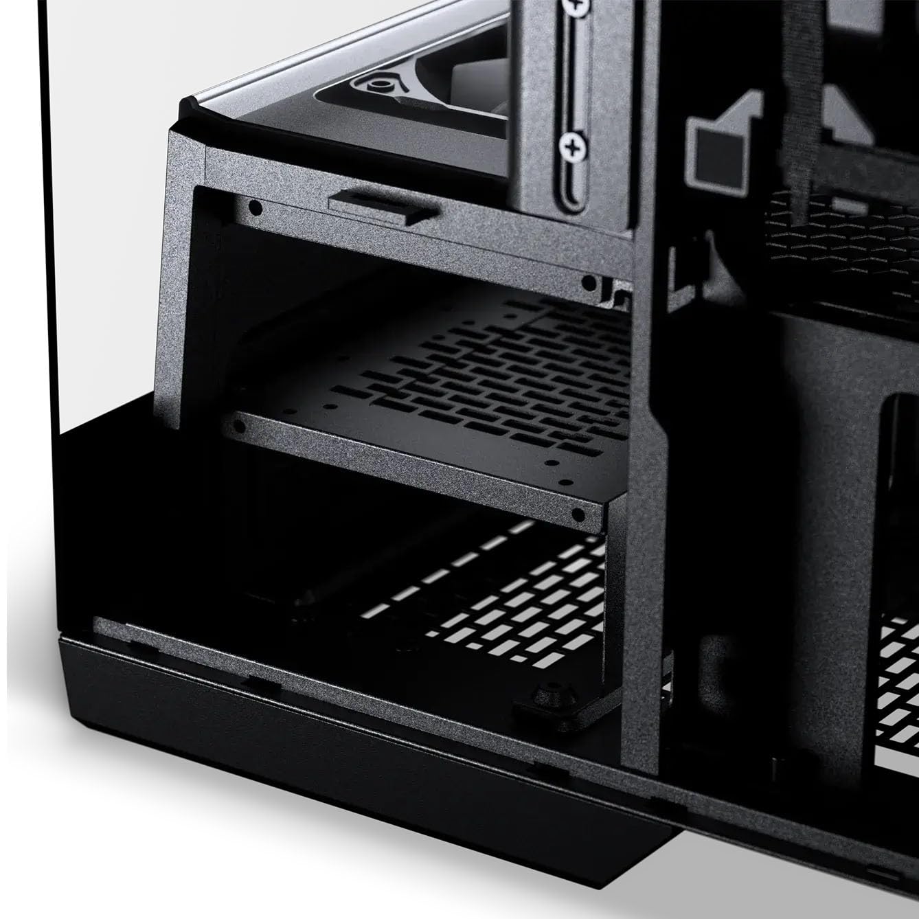 PHANTEKS Evolv S2 PC-Gehäuse Schwarz | E-ATX Midi-Tower mit Panorama-Glas, RGB, Back-Connect, 4X 120 mm Lüfter vorinstalliert