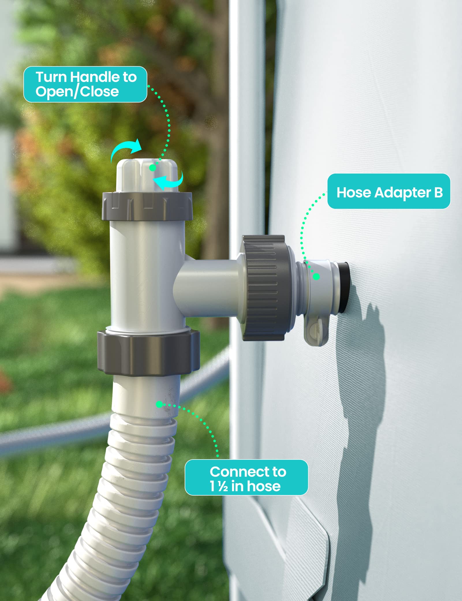 Above Ground Pool Fittings POOLHACKER Plunger Valve Plus For Above ...
