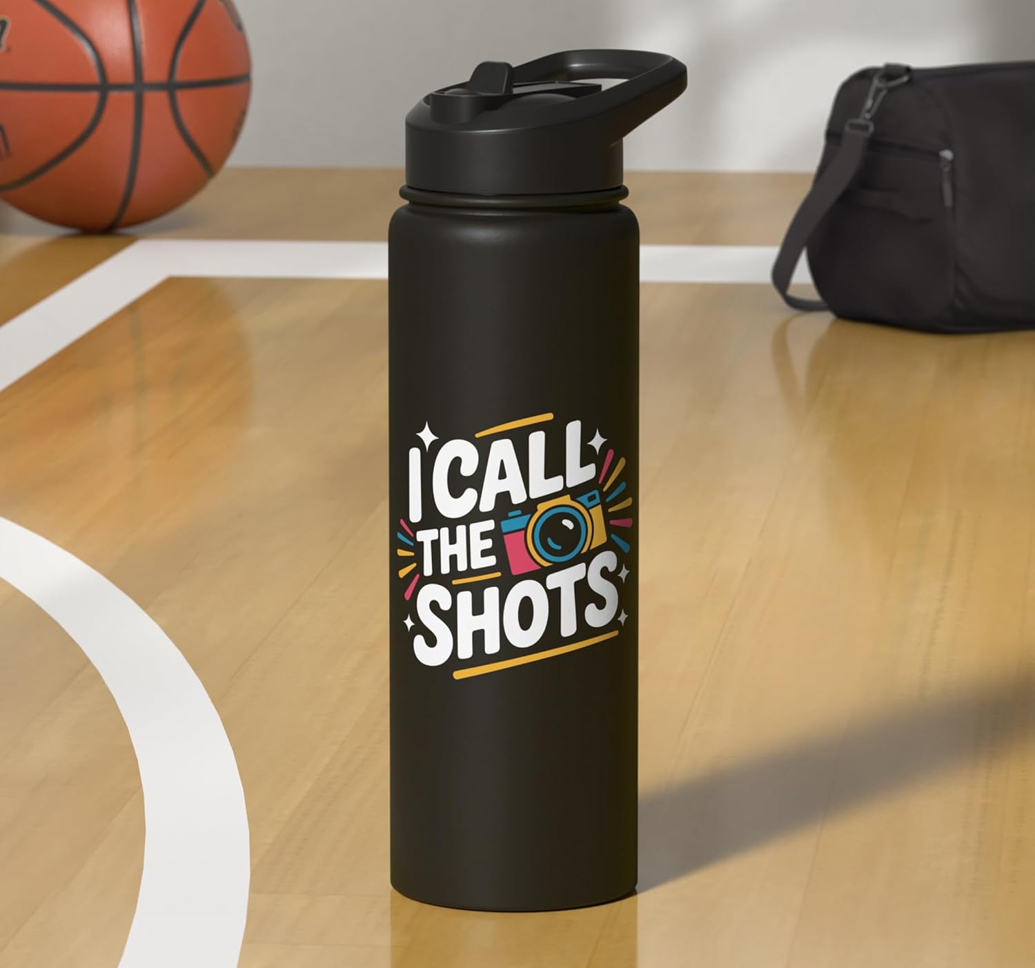 I Call The Shots, Photography Photographer Photojournalist Stainless Steel Insulated Water Bottle