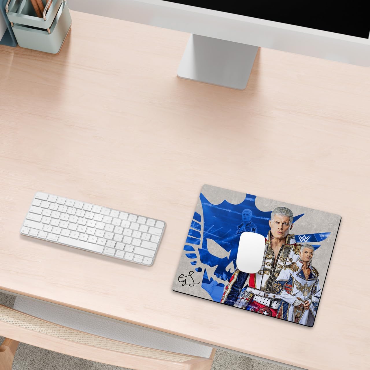 Head Case Designs Officially Licensed WWE Superstar Graphics & Signature Cody Rhodes 9.84 x 11.81 x 0.12 inches (250 x 300 mm) - S Gaming Office Desk PC Keyboard Mouse Mat Pad image 4