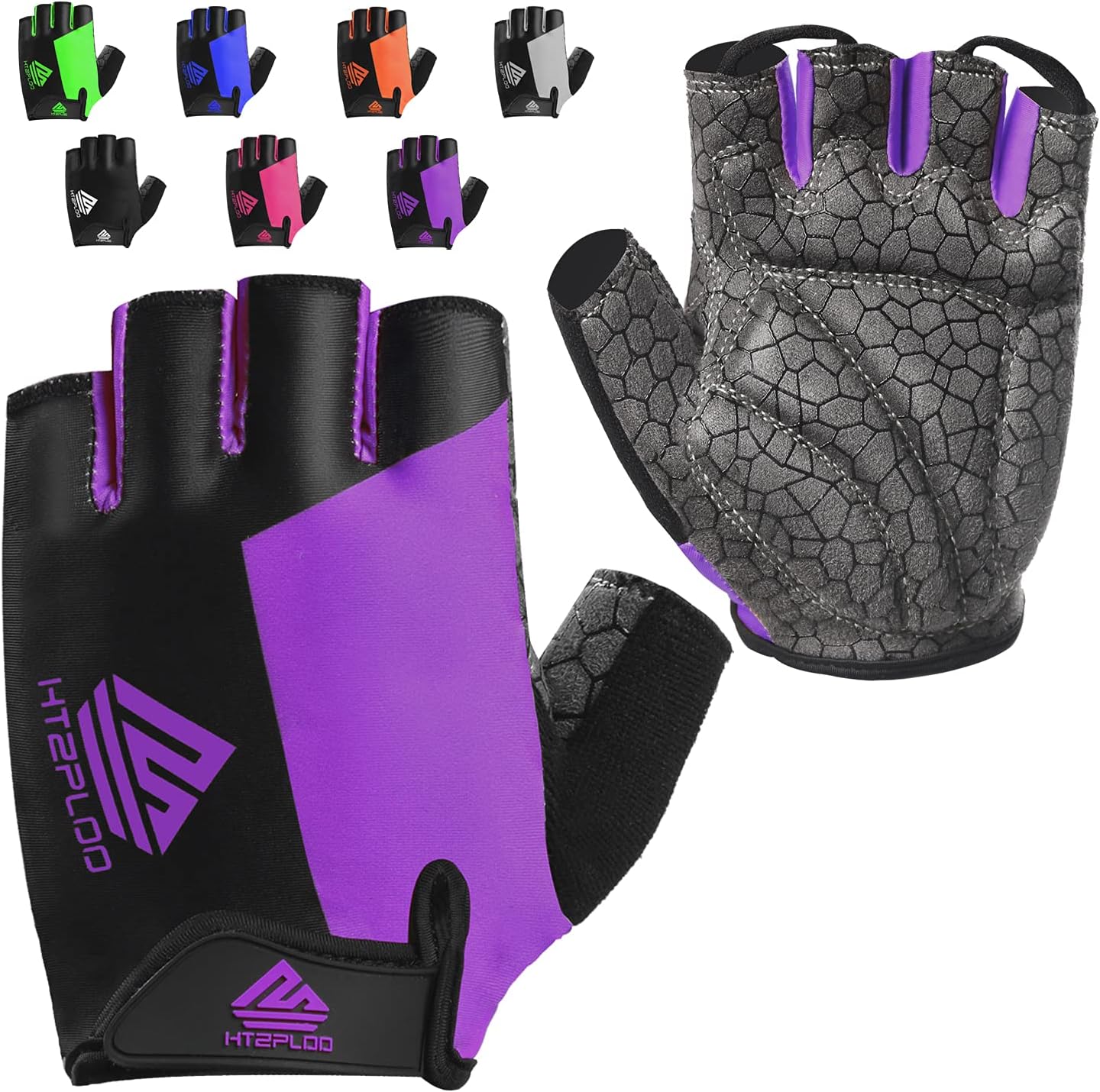 HTZPLOO Bike Gloves Cycling Gloves Biking Gloves Half Finger Bicycle Gloves for Men Women with Anti-Slip Shock-Absorbing Pad,Light Weight Mountain Bike Gloves : Clothing, Shoes & Jewelry