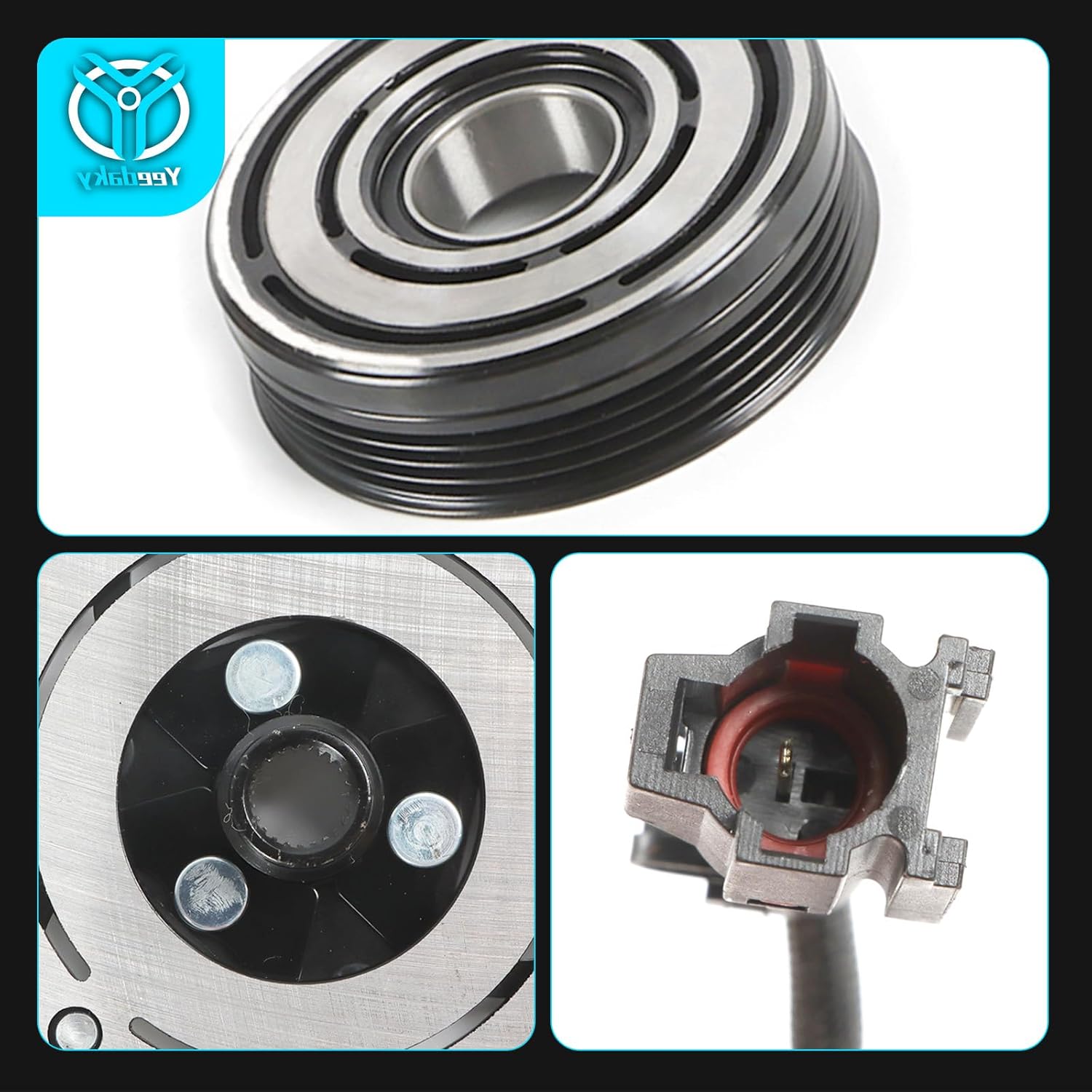 Air Conditioner AC Compressor Clutch Fit for Subaru Forester Impreza 2008-2014 for WRX 2015 2.0L 2.5L A/C Compressor Clutch Pulley Coil 73111-SA010 506021-7562 5060217572 Z0007584A 9910107107