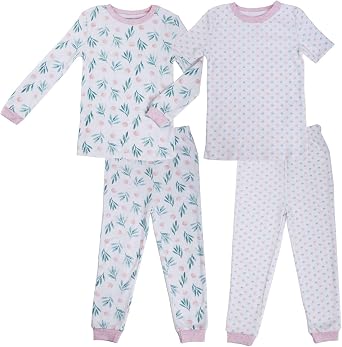 Asher and Olivia Pajamas Girls Toddler Pjs Set Pants Sleeper for Kids Sleepwear...