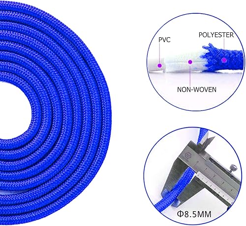 Miniatura 6 de Redify - Cuerda de saltar con peso para entrenamiento (1 libra), rodamiento de bolas sin enredos, cuerda de saltar de velocidad rápida para artes