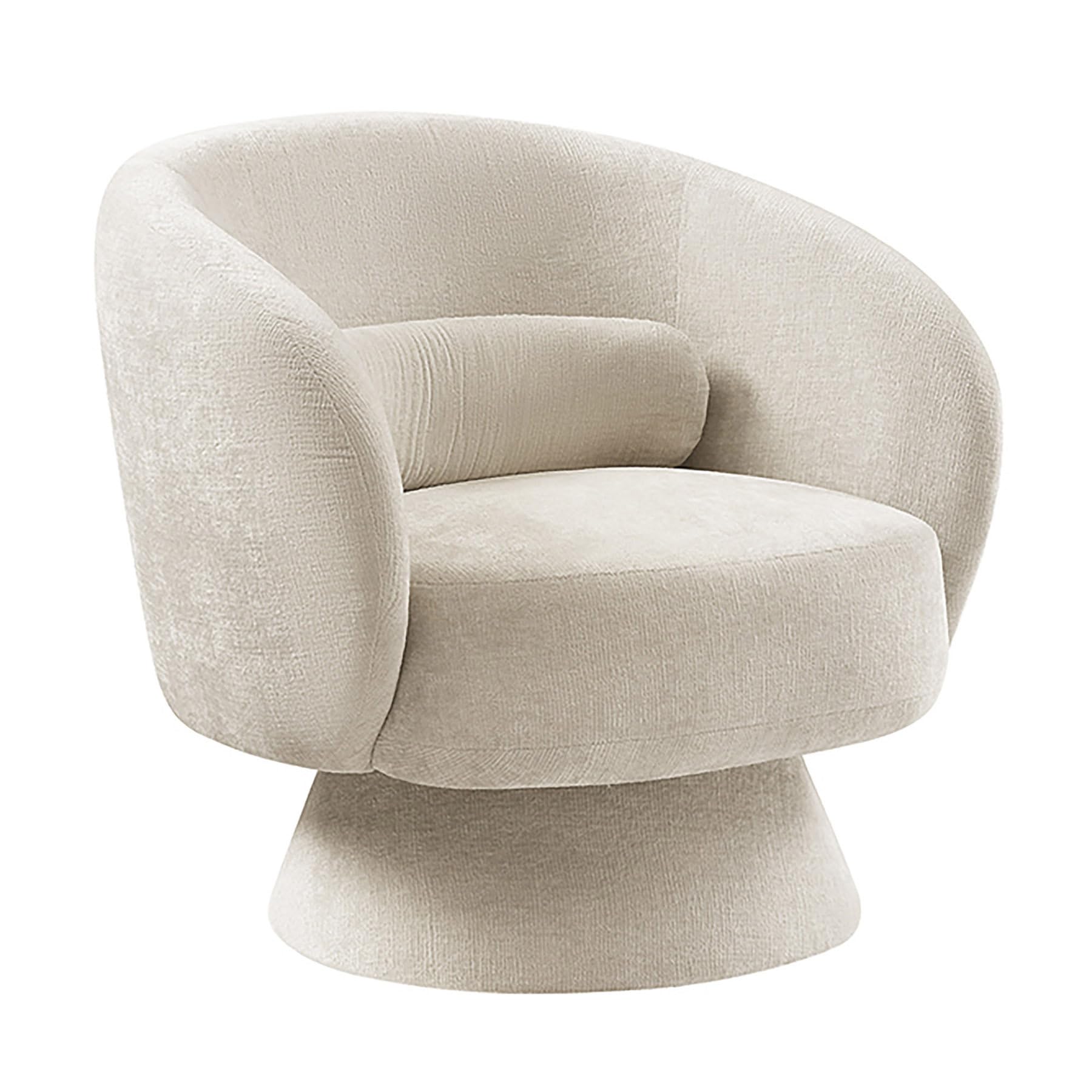 Riess Ambiente Drehbarer Design Sessel - beige - Bossa NOVA Chenille
