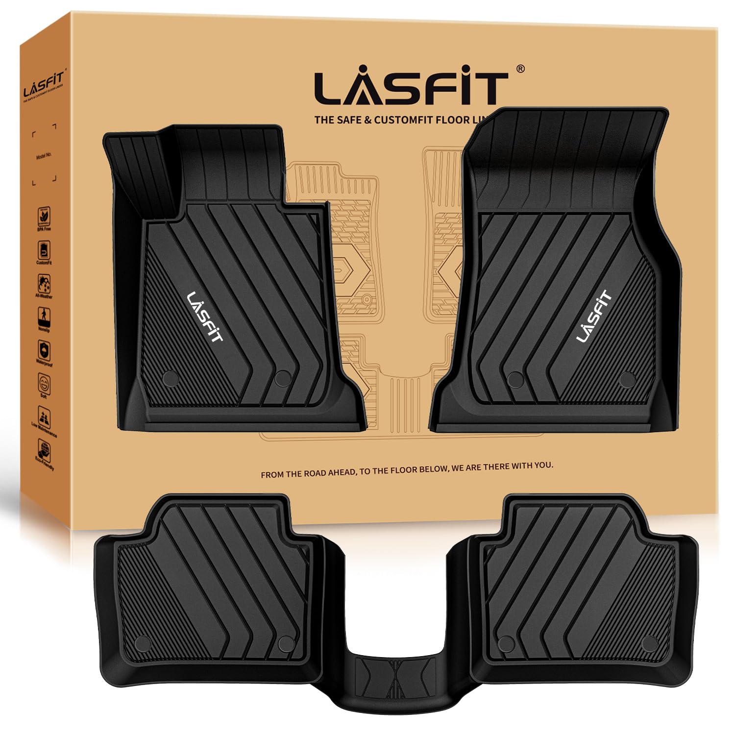 LASFIT Floor Mats for BMW 3 Series 2012-2018 320i 328i 330e 330i 335i 340i