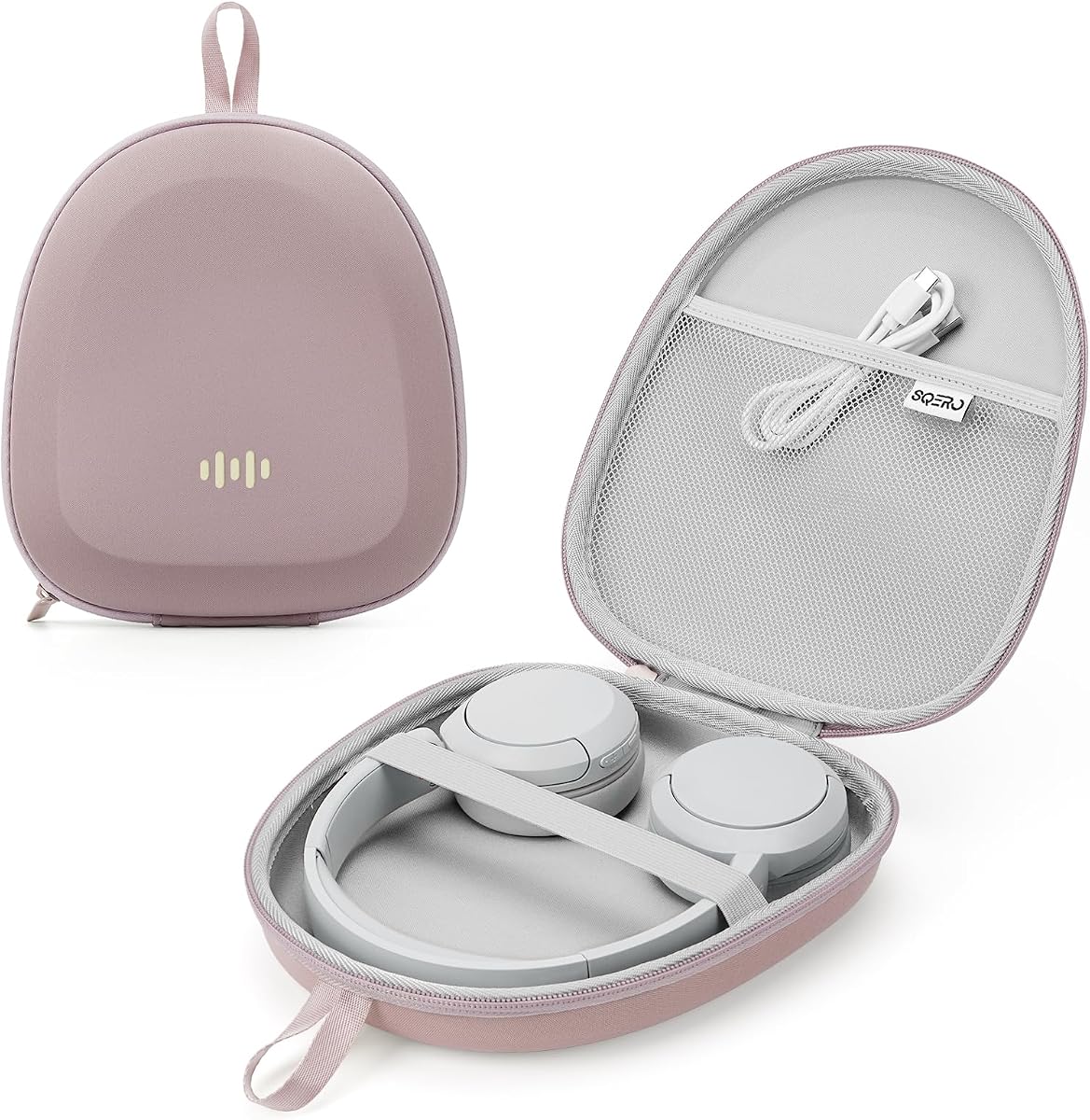 Headphone Case Hard Shell Super-Slim for Sony/JBL/Bose/Soundcore Anker | Fits BERIBES KVIDIO TOZO JLab Over-Ear Headphones, Universal Portable Travel Organizer Bag