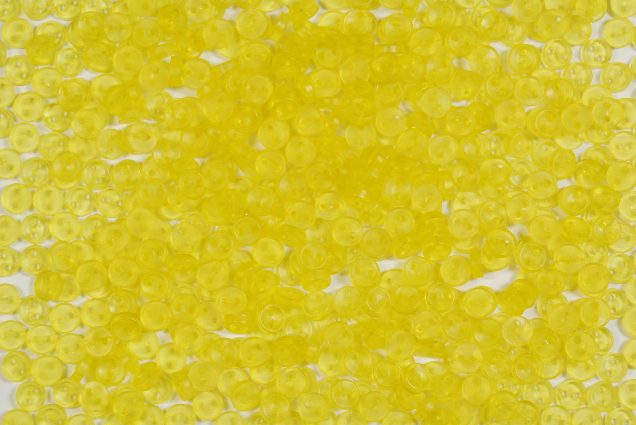 celloexpress 5mm Transparent Yellow Circles Mini Doll Buttons for Dolls & Soft Toys Clothes - 5mm Assorted Round Colours & Designs (Pack of 200, Transparent Yellow Circles) โ image 1