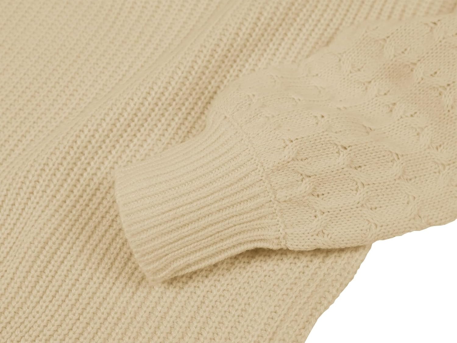 Girls Crewneck Sweaters Casual Long Sleeve Drop Shoulder Pullover Sweaters Fall Oversized Cable Knit Tops - Image 6