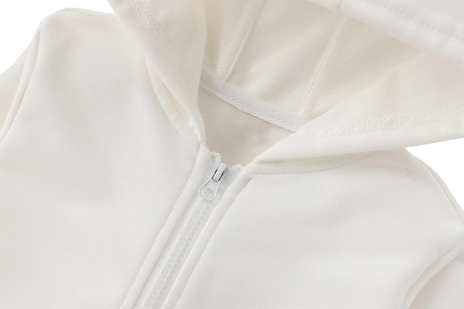 Felpa con cappuccio per bambini, a maniche lunghe, con cerniera intera, tinta unita, per autunno e inverno, sport, felpa per bambini