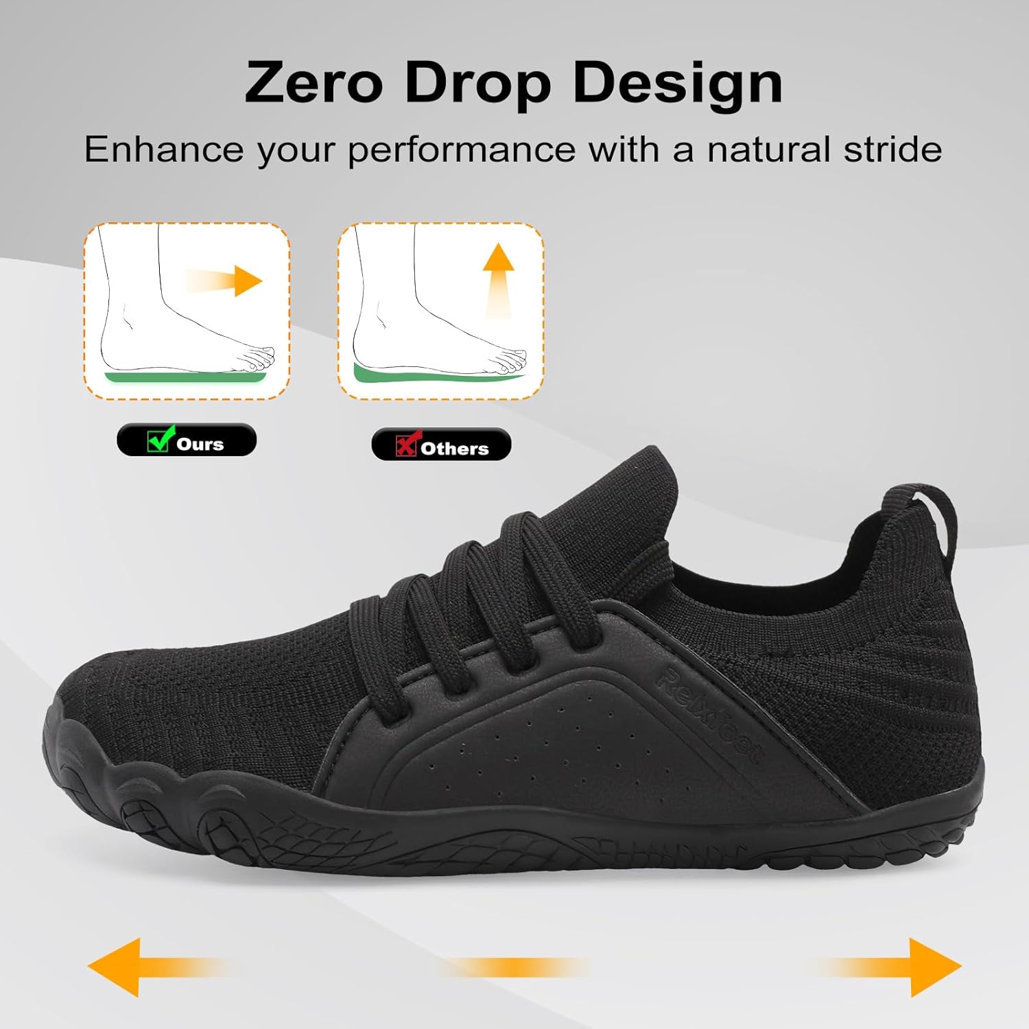 relxfeet Women's Barefoot Trail Running Shoes Wide Toe Box Zero Drop Minimalist Shoes Lightweight Breathable for Walking Gym Hiking - Image 4