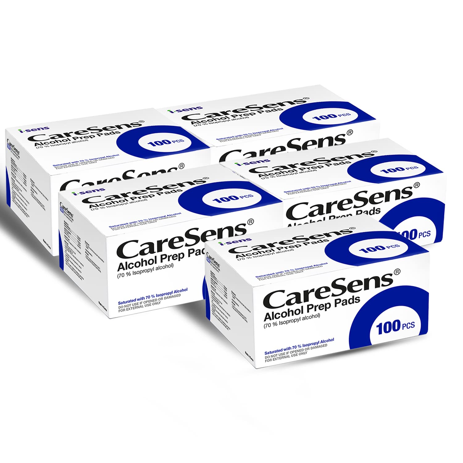 CareSens Alcohol Prep Pad, 70% Isopropyl Alcohol - 500 Count