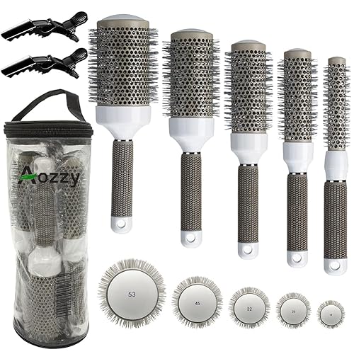 Round Brush Set for Blow Drying Curling Professional Ceramic Ion Thermal Barrel Brush Leaves Hair Shiny Heat Styling Brush 5 Different Sizes Works disponible en Yaxa Colombia
