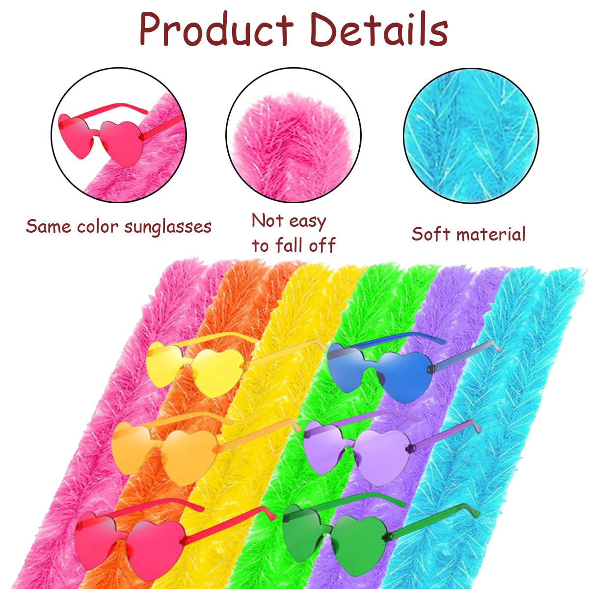 12 PCS Feather Boa Set, Feather Boas Multipack, Colorful Feather Boas for Prom Wedding Party, Role Play, Carnival - Image 3