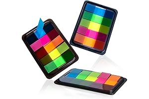 300-Piece Transparent Sticky Tabs: A Rainbow of Colors for Bookworms and Note-Takers