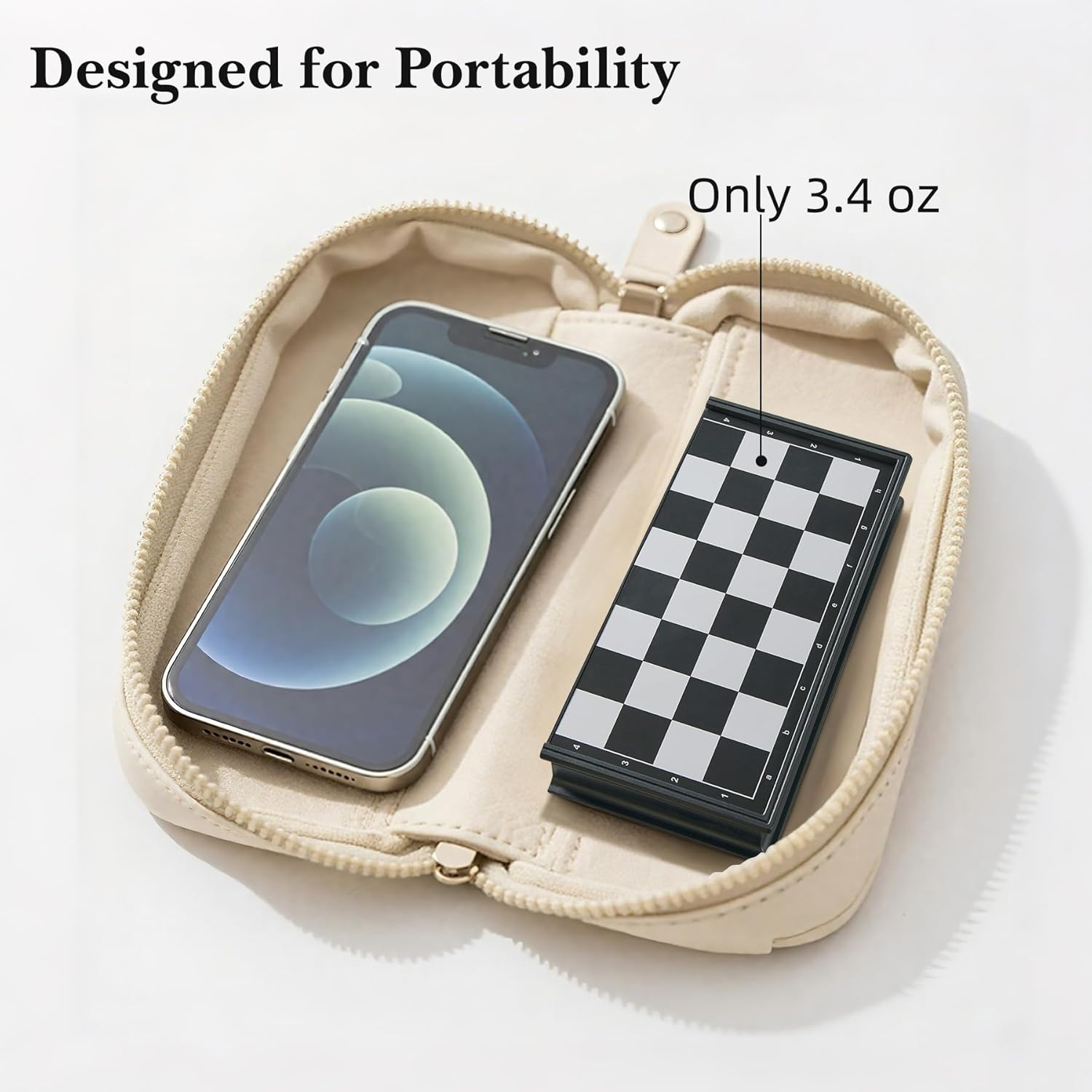 Mini Travel Chess Set - 5.1 Inhces Magnetic Portable Folding Chess Board Games for Kids - Small Pocket Chess Set(X-Small)