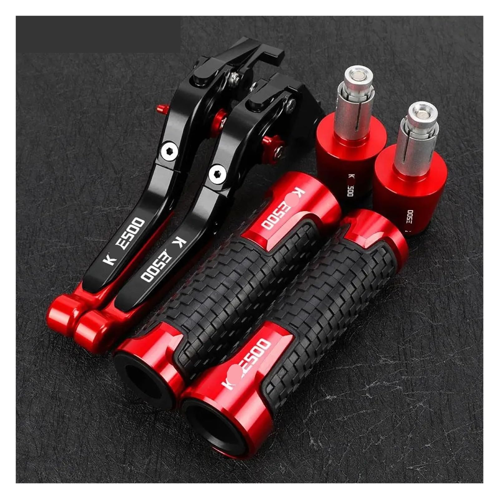 YWQJIOPM Motorcycle Brake Clutch Lever Motorcycle for KLE 500 KLE500 1991-2007 Extendable Brake Clutch Levers Handlebar Handle Grips Ends Slider Accessories