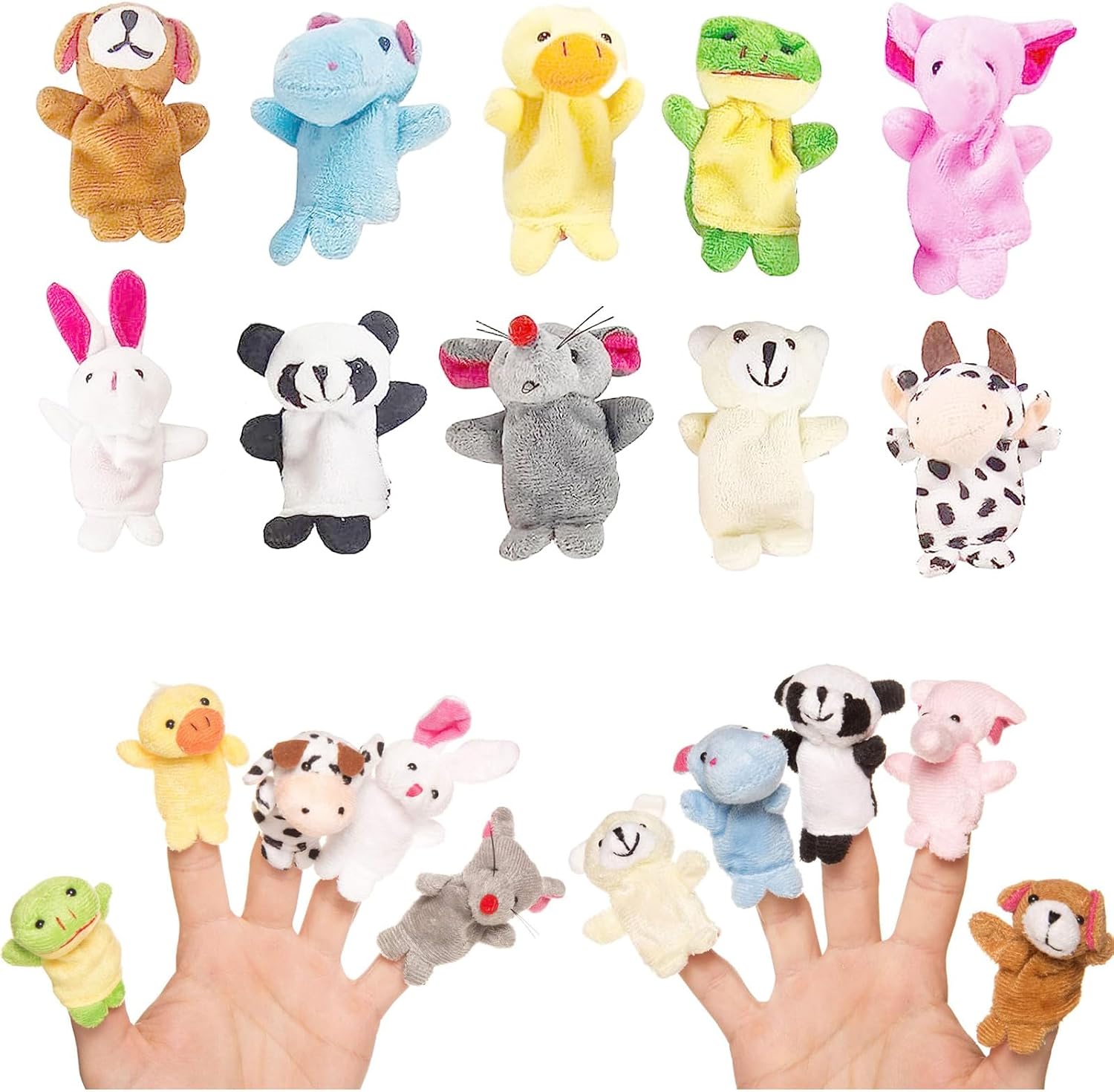 10 Pcs Finger Puppets, Puppets, Finger Puppets for Toddlers Puppets for