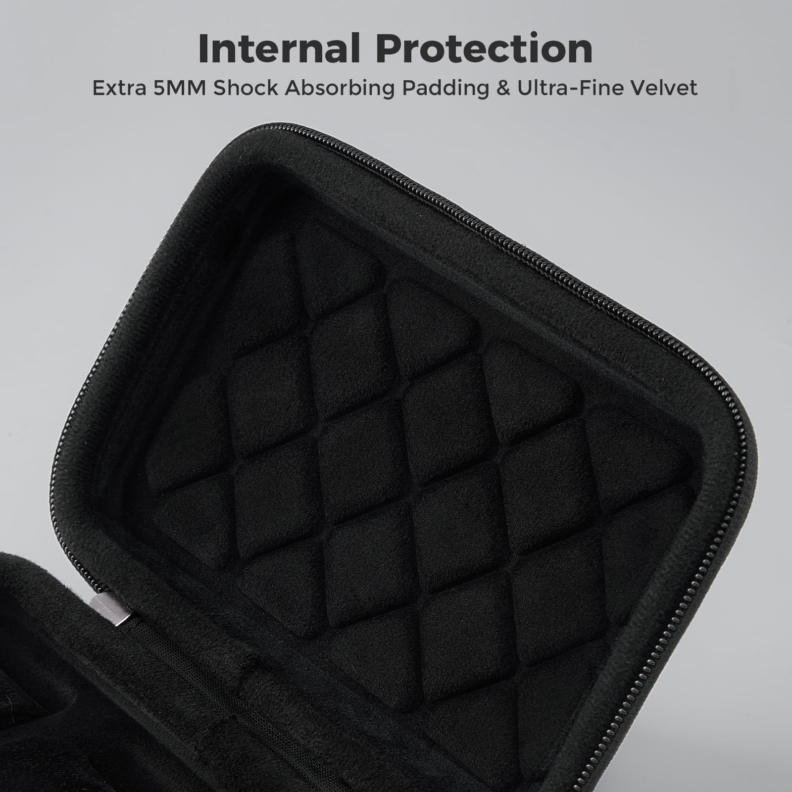 ProCase Porta Orologi da Viaggio con 3 Slot - Custodia Rigida Organizer per Bracciali e Accessori, Borsa con Cerniera per Uomo e Donna, Nero