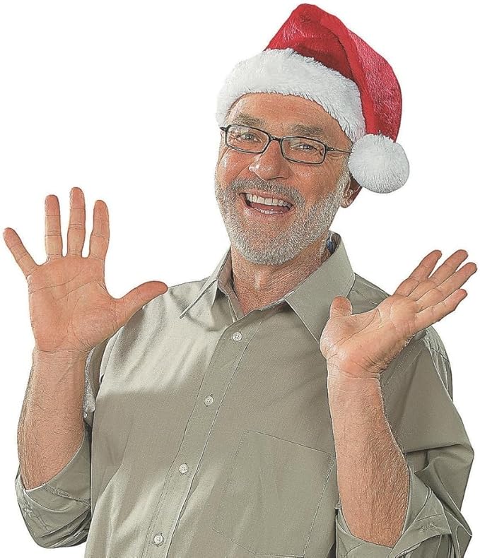 Gorro de Santa Claus Navideño de Felpa para Adultos miniatura 3