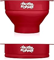 Vista 5 de El Original Proper Popper - Palomitas para microondas, Palomera de silicona, cuenco plegable sin BPA y apto para lavavajillas - (Rojo Rubí)
