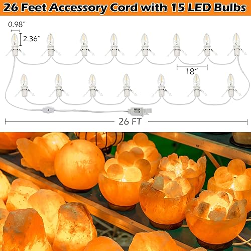 Miniatura 2 de Meonum Cable de accesorios con bombilla LED C7, cable de luces con doble fusible de repuesto, molde de soplado, decoración de Navidad para casa de