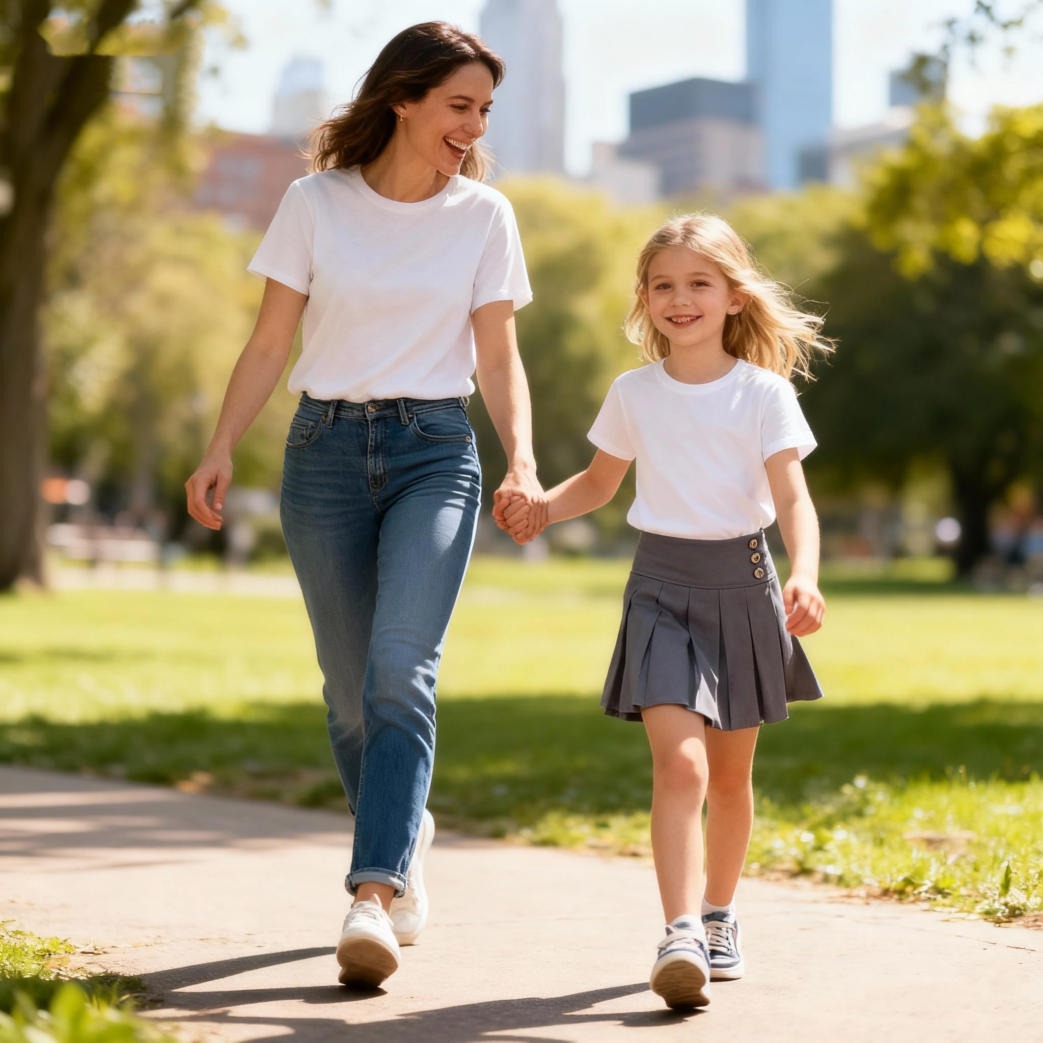 Bienzoe Niña Escolar Uniforme Faldas: Niños Ajustable Cintura Plisada Danza Falda