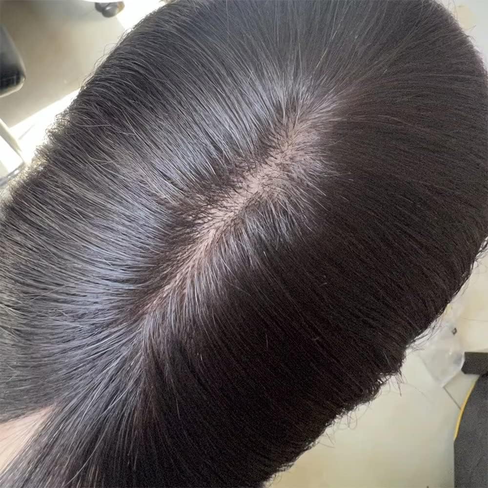 Natural Black With Ombre Brown Body Wave Human Hair with Bangs 13×6 HD Lace Front Wig Brazilian Baby Hair Pre Plucked Deep Part 150% Glueless Natural Wave for Black Wome 16"