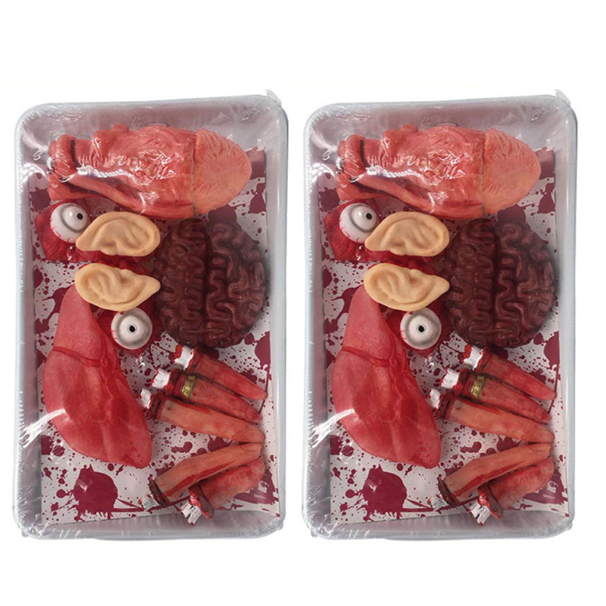 OSALADI 2 Stück Halloween Bloody Organ Körperteile Latex Beutel 2
