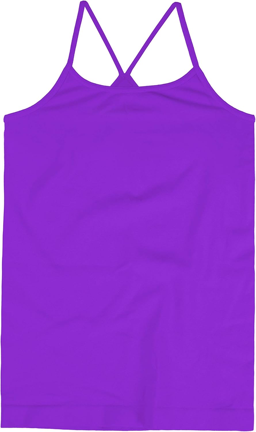 Kurve Girl's Cami Tank Top – Kids Sleeveless Y-Back Camisole Basic Undershirts UV Protective Fabric Rated UPF 50+ Made in USA: Clothing, Shoes & Jewelry